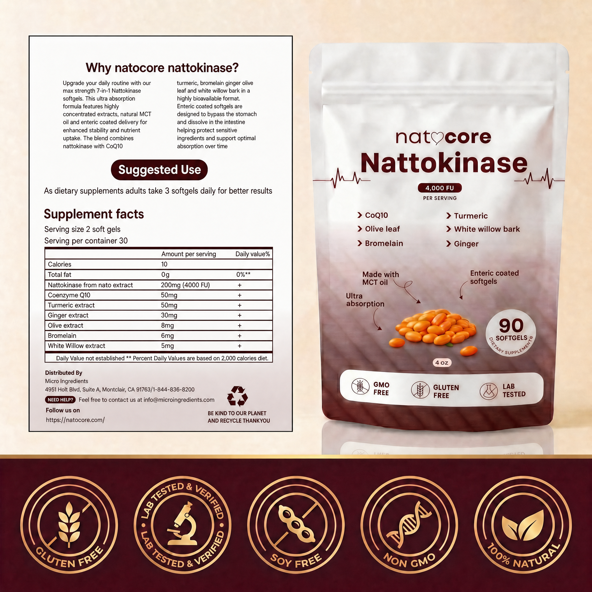 Nattokinase - 4000 FU Enteric Coated Softgels